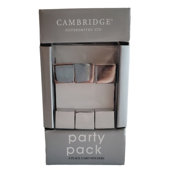 M01 * Cambridge Silver Place Card Holders NIP - Picture 1 of 2